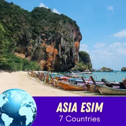 Asia eSIM 7 countries coverage