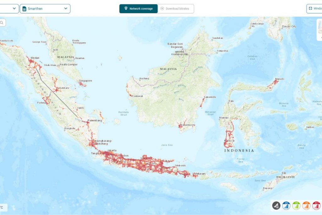 Smartfren now provides service in all major cities and towns across Indonesia's 17,000+ islands. Their network covers key tourist destinations like Bali, Jakarta, Lombok, Komodo, Borobudur, and more.